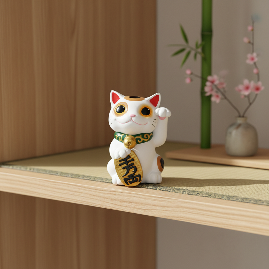 Lucky Cat Maneki Neko Decorative Figurine
