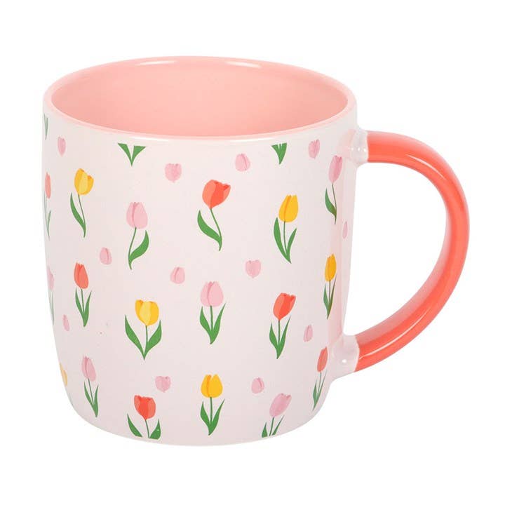 Tasse mit Tulpenmuster