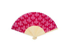 Madame Antoinette bamboo fan with printed fabric