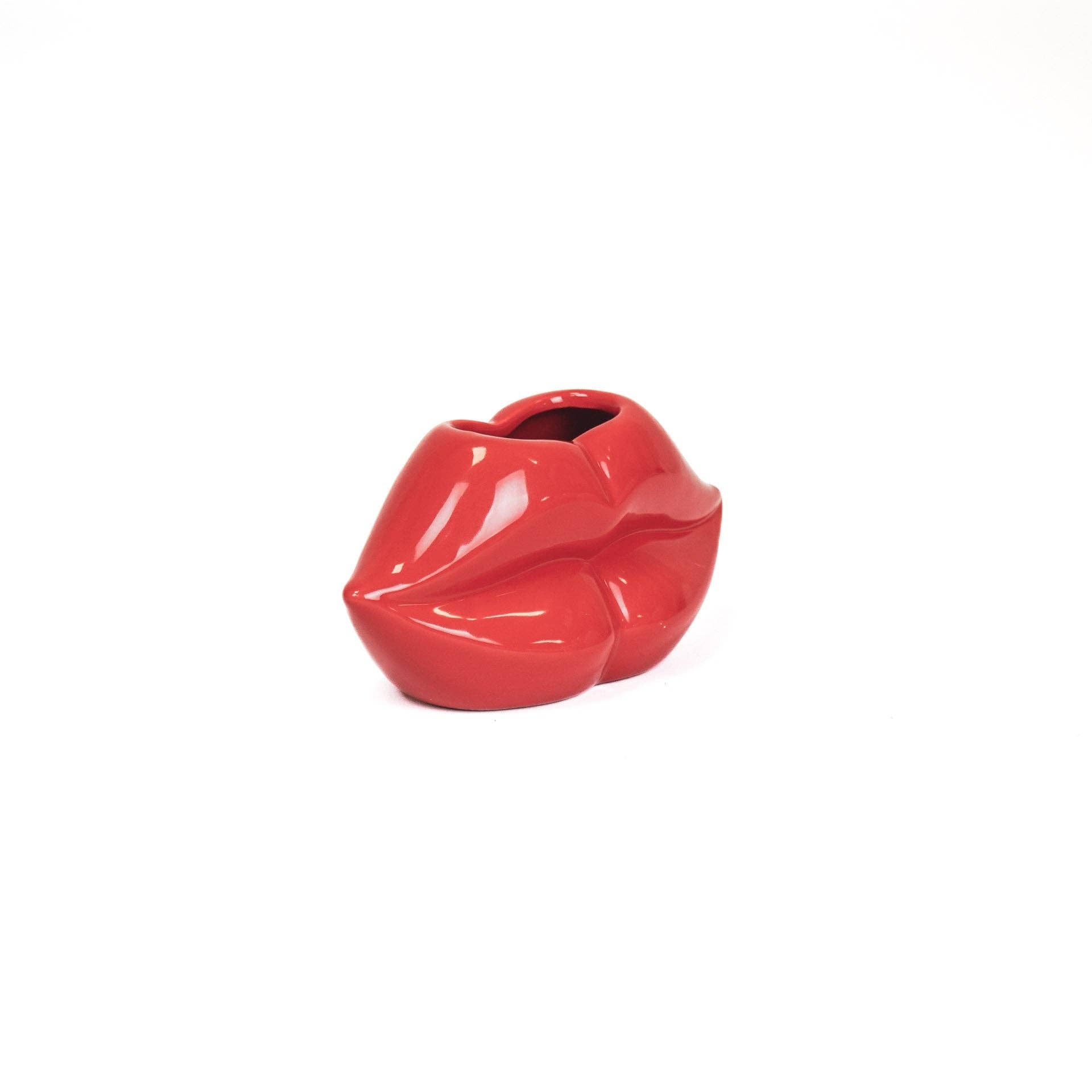 Vase/Pot Lèvres Rouges