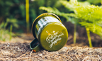 Mug en émail “You Find Me Outdoors” | Design e regali originali
