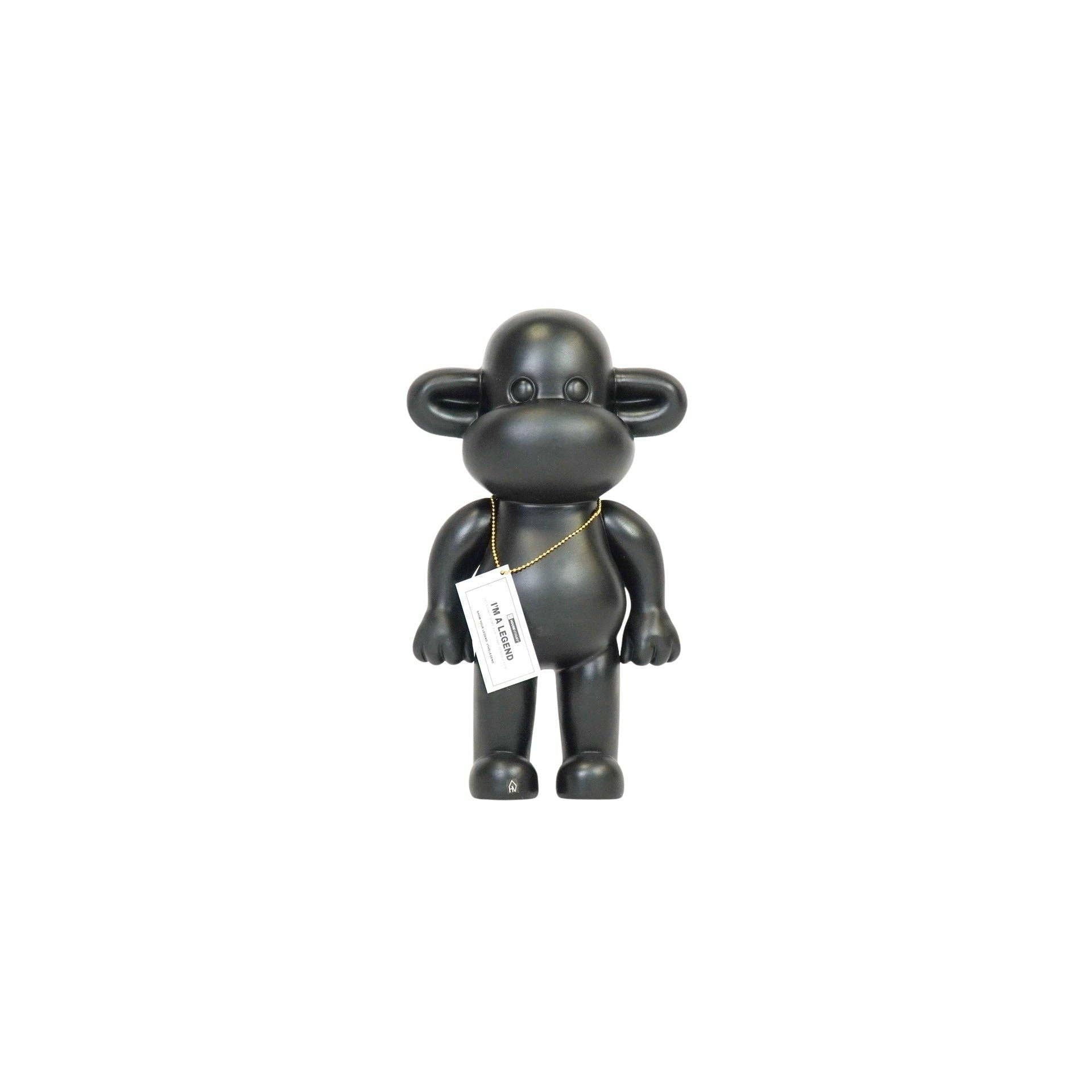 Ornament – ​​Affenfigur „Die Legende“ – Polyresin – Schwarz – 20,5 x 13,5 x 35 cm