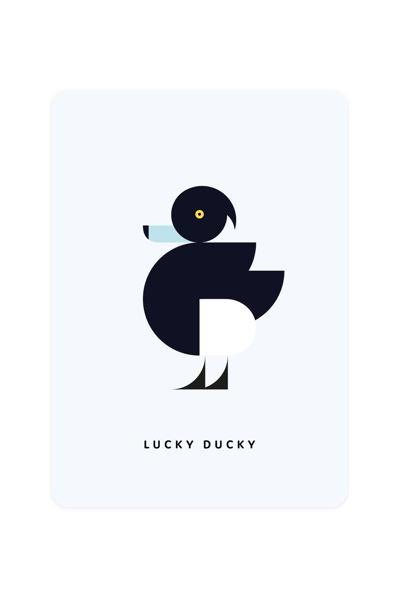Postcard with tufted duck - Lucky Ducky