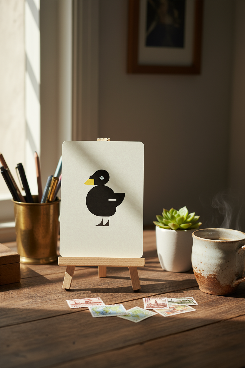 Carte postale avec grand canard de mer | Oggetti di design e regali originali