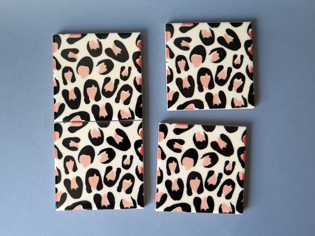 Sous-verres en céramique Leopard design | Design e regali originali