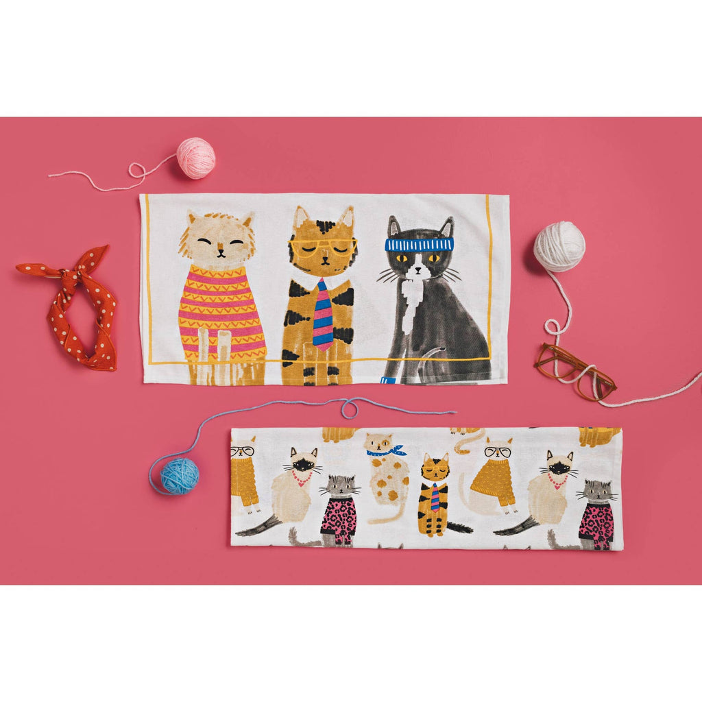 Ensemble de 2 torchons à vaisselle Feline Floursack | Design e regali originali