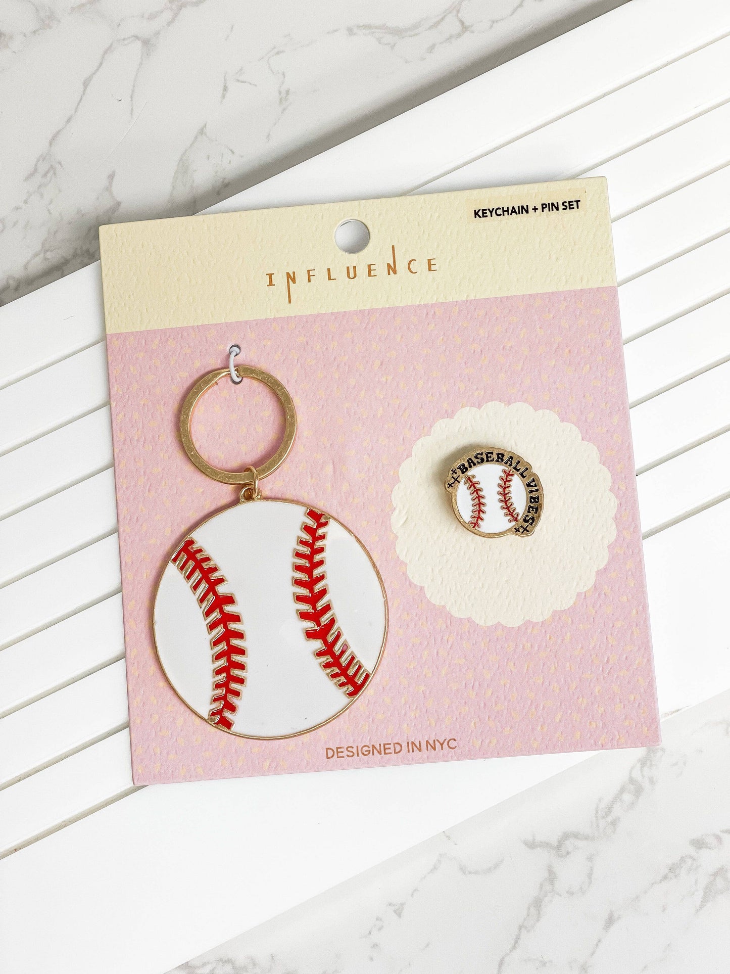 Sports Enamel Pin and Keychain Sets