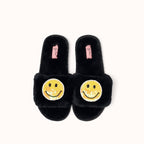 Paire de broches pour Chaussons - Smiley Jaune