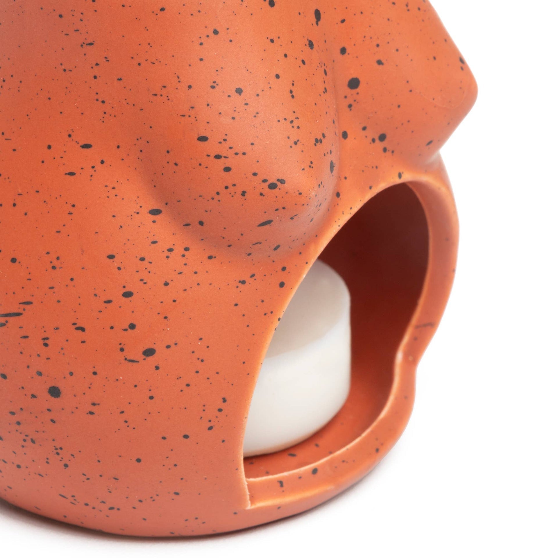 Bougeoir D'ouverture en Terracotta Tits Peint à la Main Helio Ferretti Vue 3