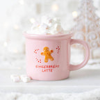 Tasse de Noël Pain d’épices Rose | Design e regali originali