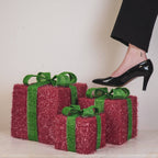 LED-Weihnachtsgeschenk – S3 – Polystyrol – Rosa/Grün – 15/20/25 cm