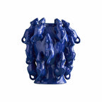 Vase M. Mäuschen, grès bleu cobalt, 23 x 23 x 26 cm