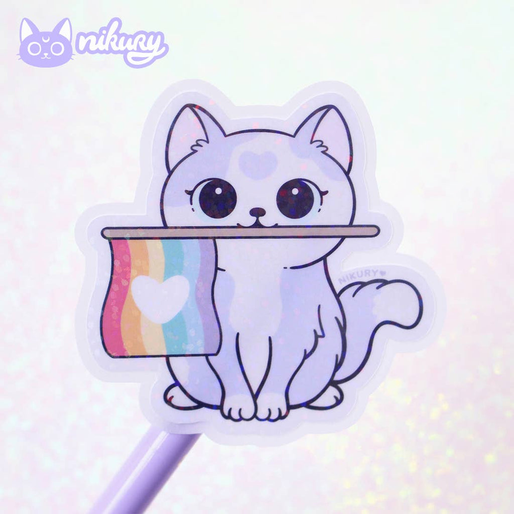 autocollants glitter chat purride nikury 