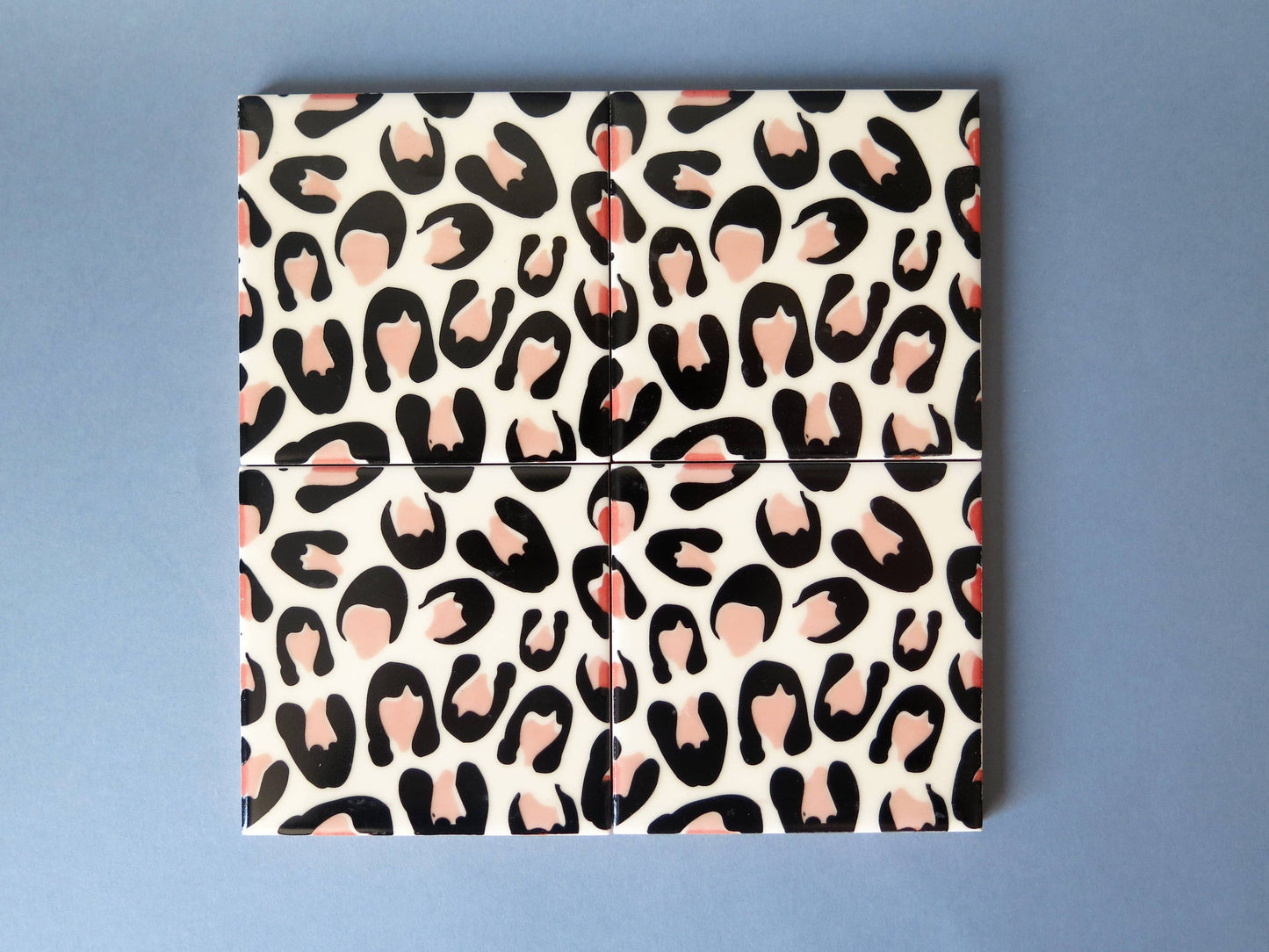 Leopard design ceramic coasters