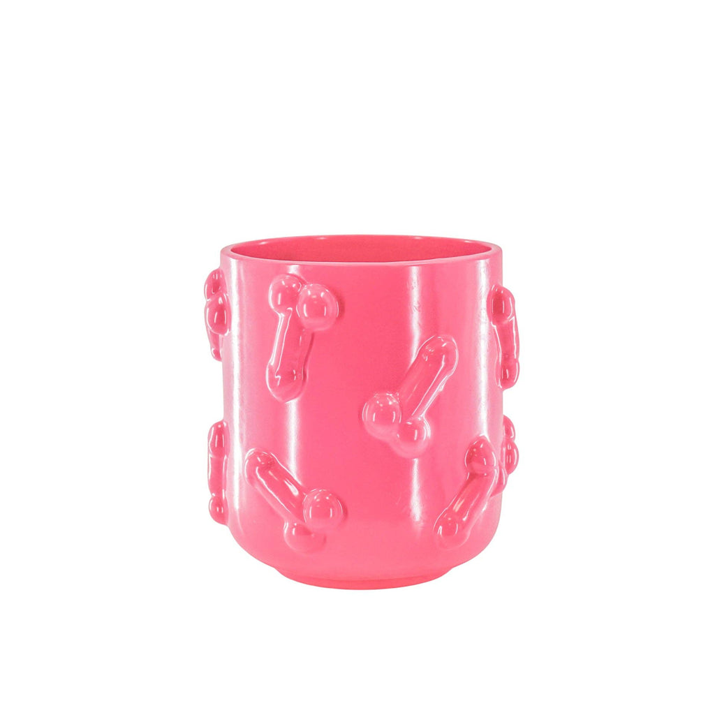 Pot - Dick - Céramique - Rose - 17,5x17,5x17,5cm | Design e regali originali