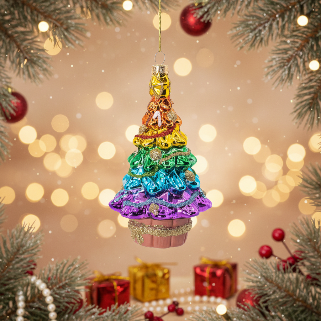 Weihnachtskugel, Weihnachtsbaum, Regenbogen