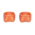 Lot de 2 Bougeoirs Tits en Terracotta Petite Taille Helio Ferretti Vue 1
