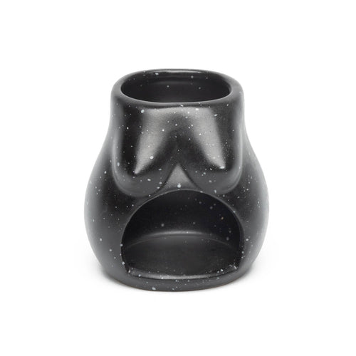 Bougeoir Ouverture Noir Tits Peint à la Main Helio Ferretti Vue 1