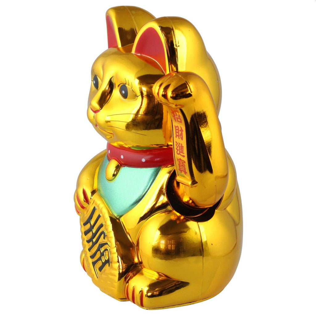 Chat chanceux blanc 18cm