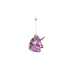 Boule de Noël Licorne Rose