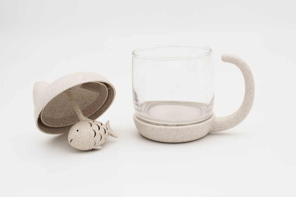 Tasse à thé Chat avec infuseur Poisson | Design e regali originali