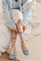 Chaussettes transparentes Fleurs