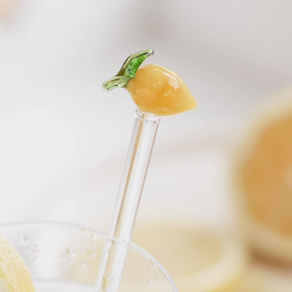 Agitateurs à cocktail en verre Citron | Designproducten en originele cadeaus