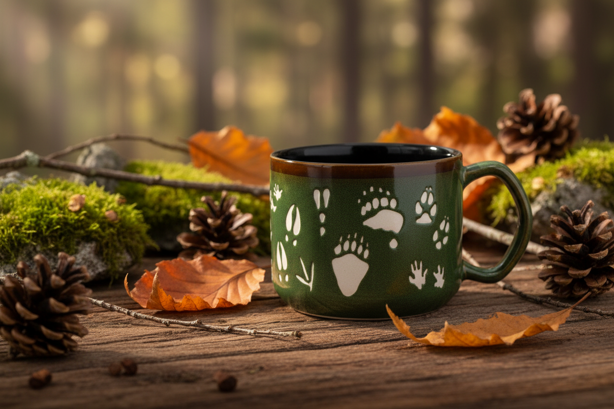 Mug Empreintes D'animaux (430 ml) | Design e regali originali