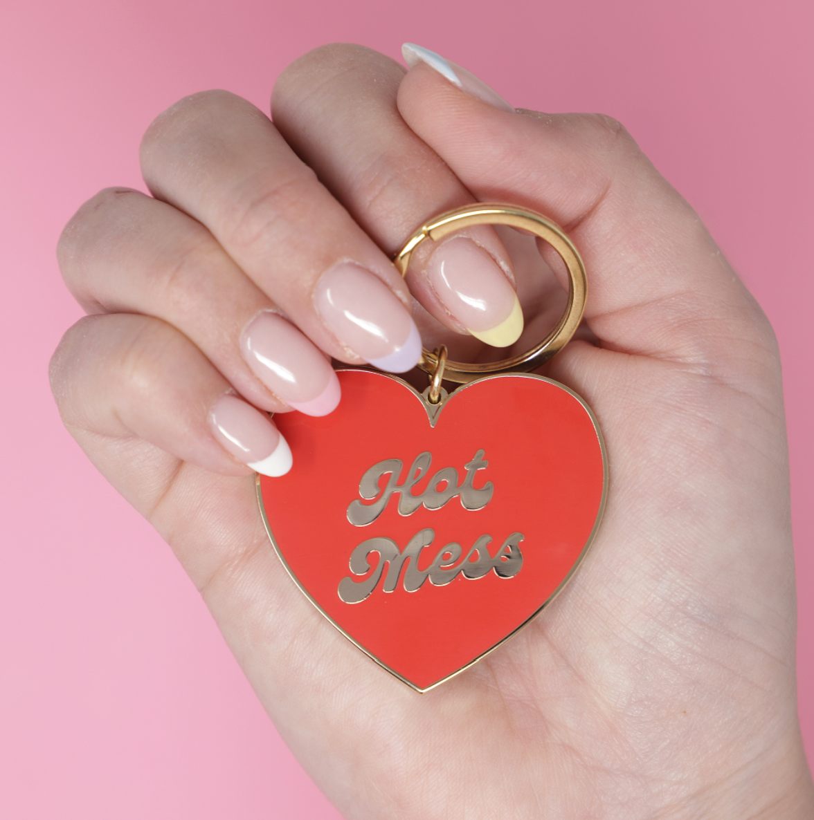 porte cles hot mess made au gold KEYCHAINHOTMESSENAMEL 