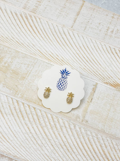 Mini pineapple stud earrings