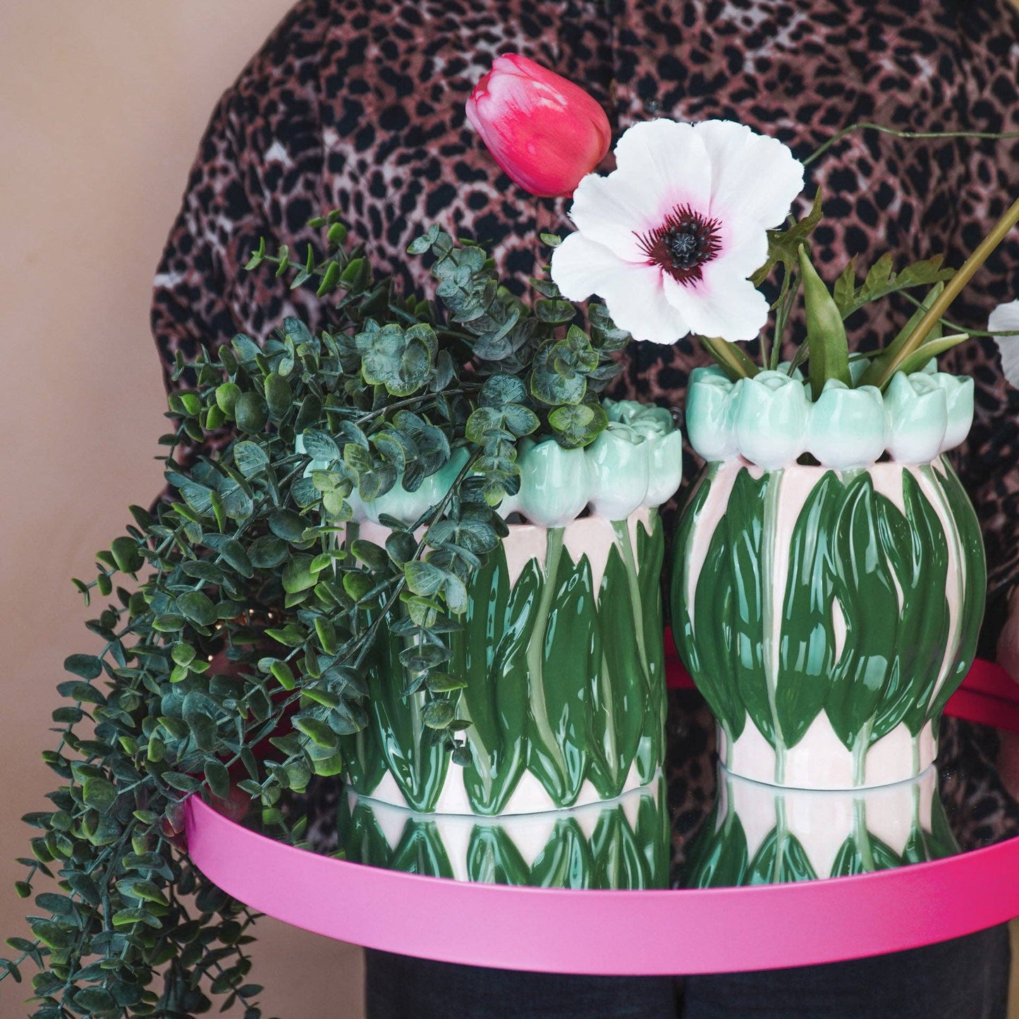 Tulip Vase - Mint/Green