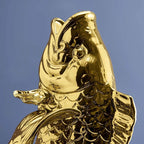 Sculpture/Vase Poisson Blubb doré