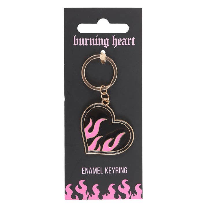 Burning Heart Keychain