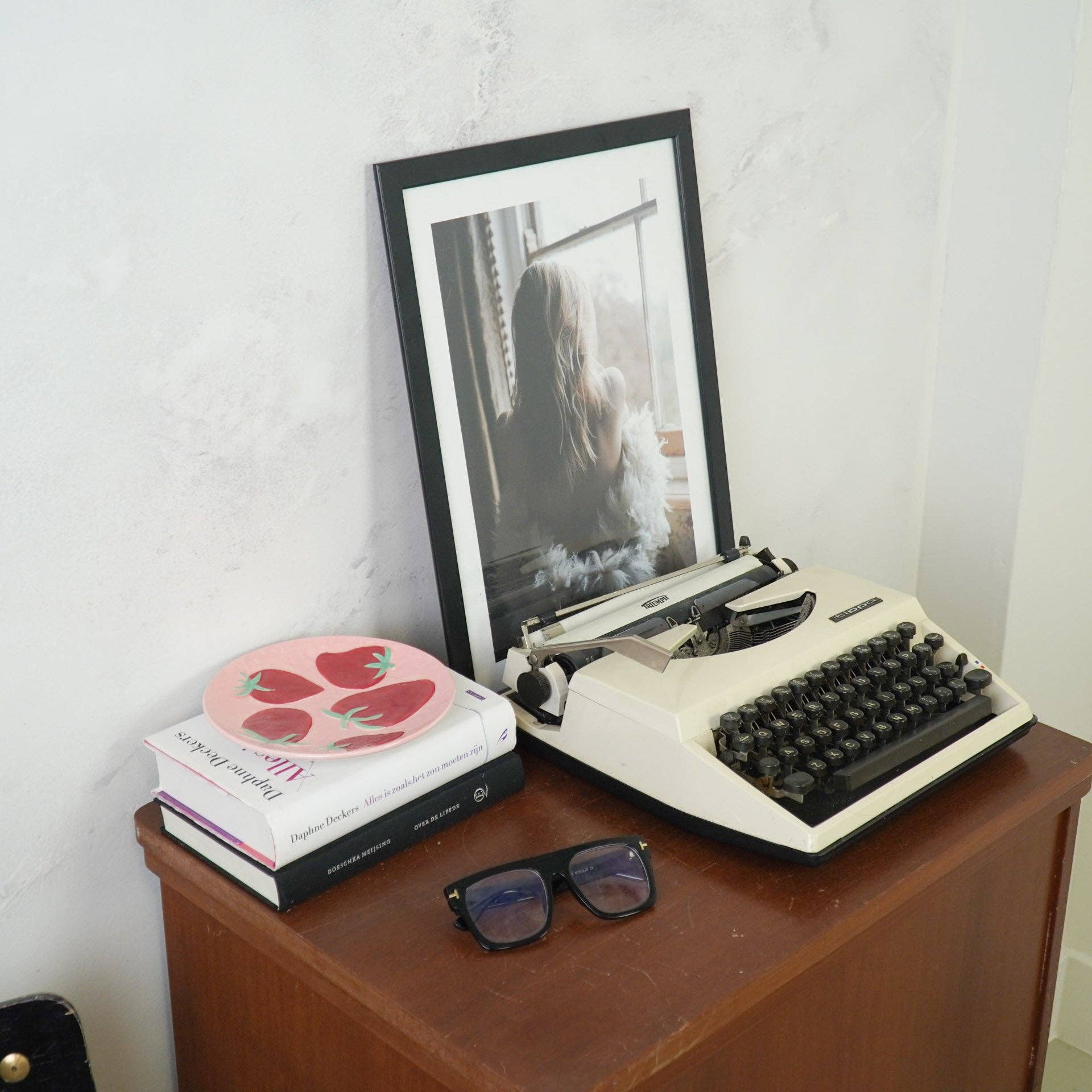 Assiette déco - Fraises - Rose/Rouge - 17,5x17,5x2cm | Designproducten en originele cadeaus