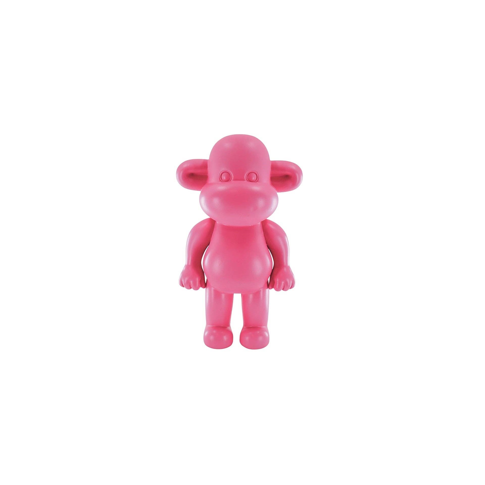 Ornament – ​​Affenfigur „Die Legende“ – Kunstharz – Rosa – 11 x 7 x 19 cm