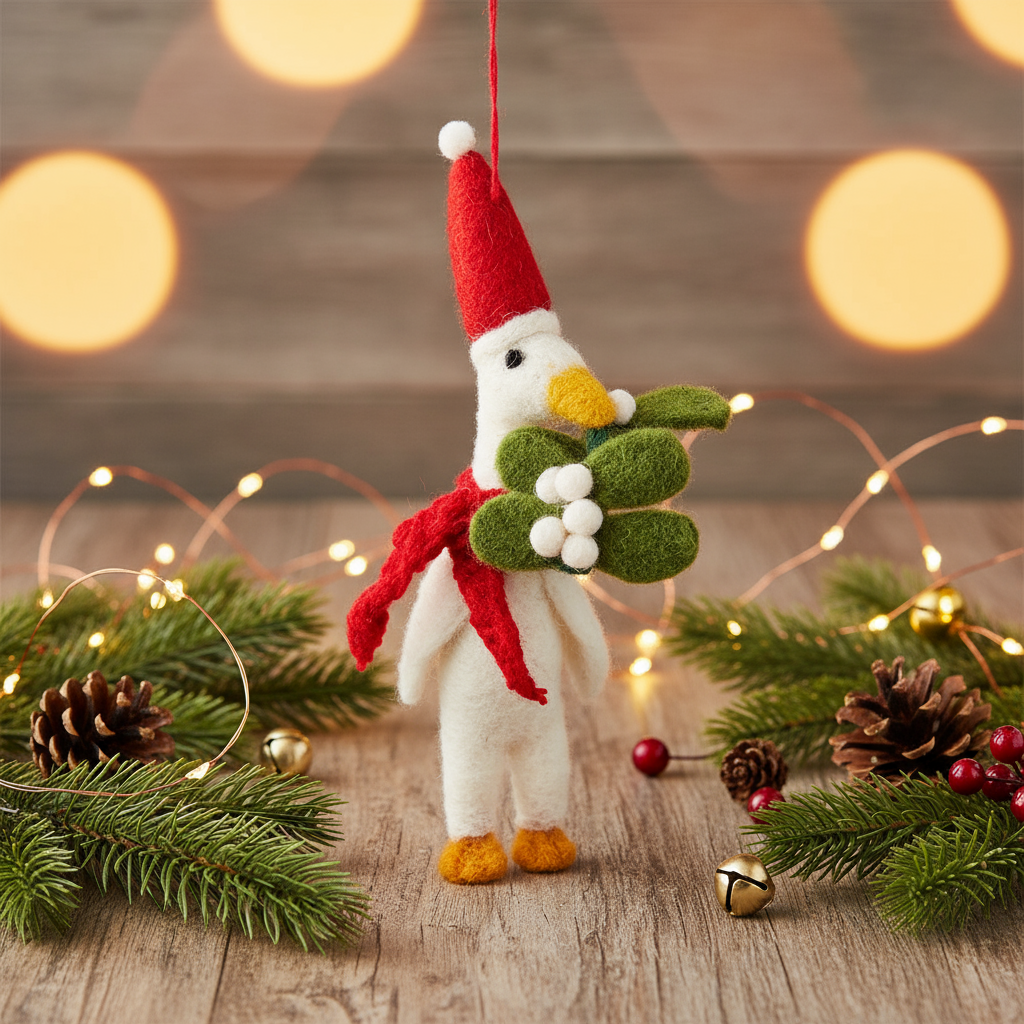 Boule de Noël en Feutrine Canard "Christmas Quacker" | Oggetti di design e regali originali