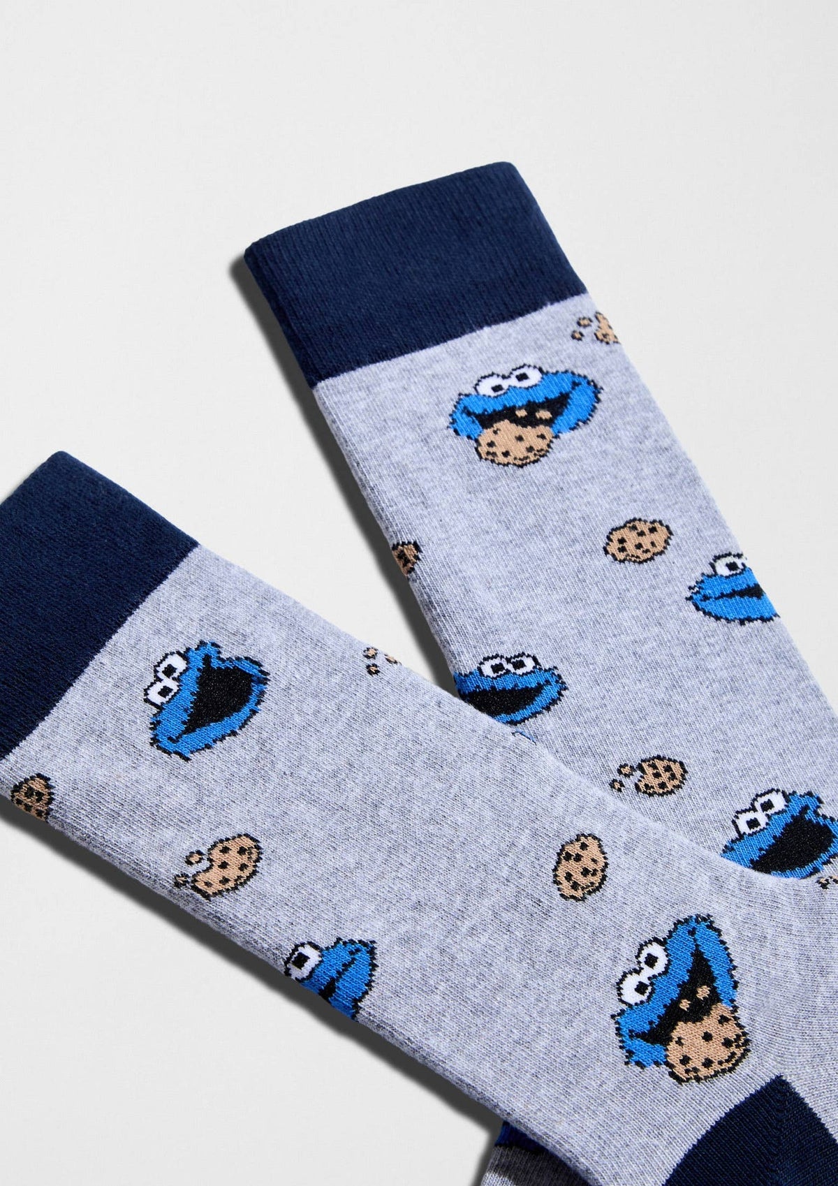 BeSesameStreet Cookie Monster Gris - coton biologique