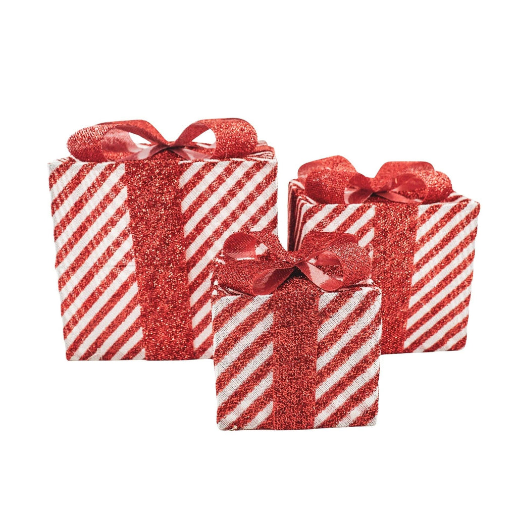 Cadeau de Noël à LED - S3 - Polystyrène - Rouge/Blanc-15/20/25cm | Design e regali originali