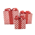 Cadeau de Noël à LED - S3 - Polystyrène - Rouge/Blanc-15/20/25cm | Design e regali originali