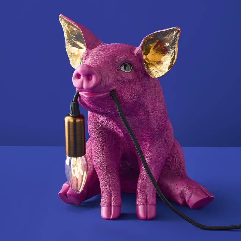 Tischlampe Schwein Rosa