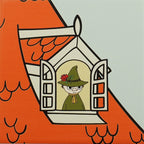 Set of 4 Moomin ceramic coasters - house