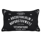 Petit coussin rectangulaire noir et blanc pour planche parlante