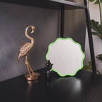 Miroir de maquillage - Rond - Vert - 25x1x25cm