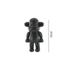Ornament – ​​Affenfigur „Die Legende“ – Polyresin – Schwarz – 20,5 x 13,5 x 35 cm