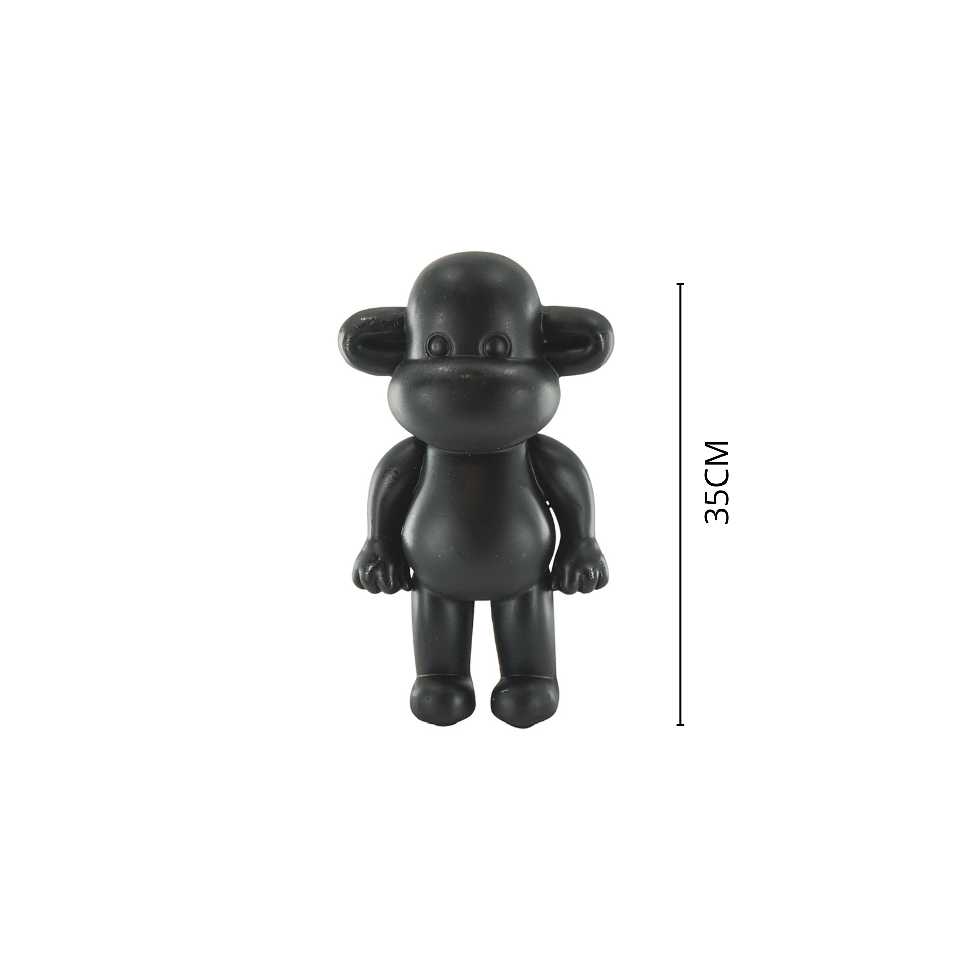 Ornament – ​​Affenfigur „Die Legende“ – Polyresin – Schwarz – 20,5 x 13,5 x 35 cm