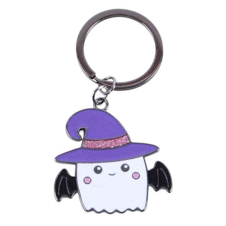 Porte-clés fantôme de sorcière gothique pastel