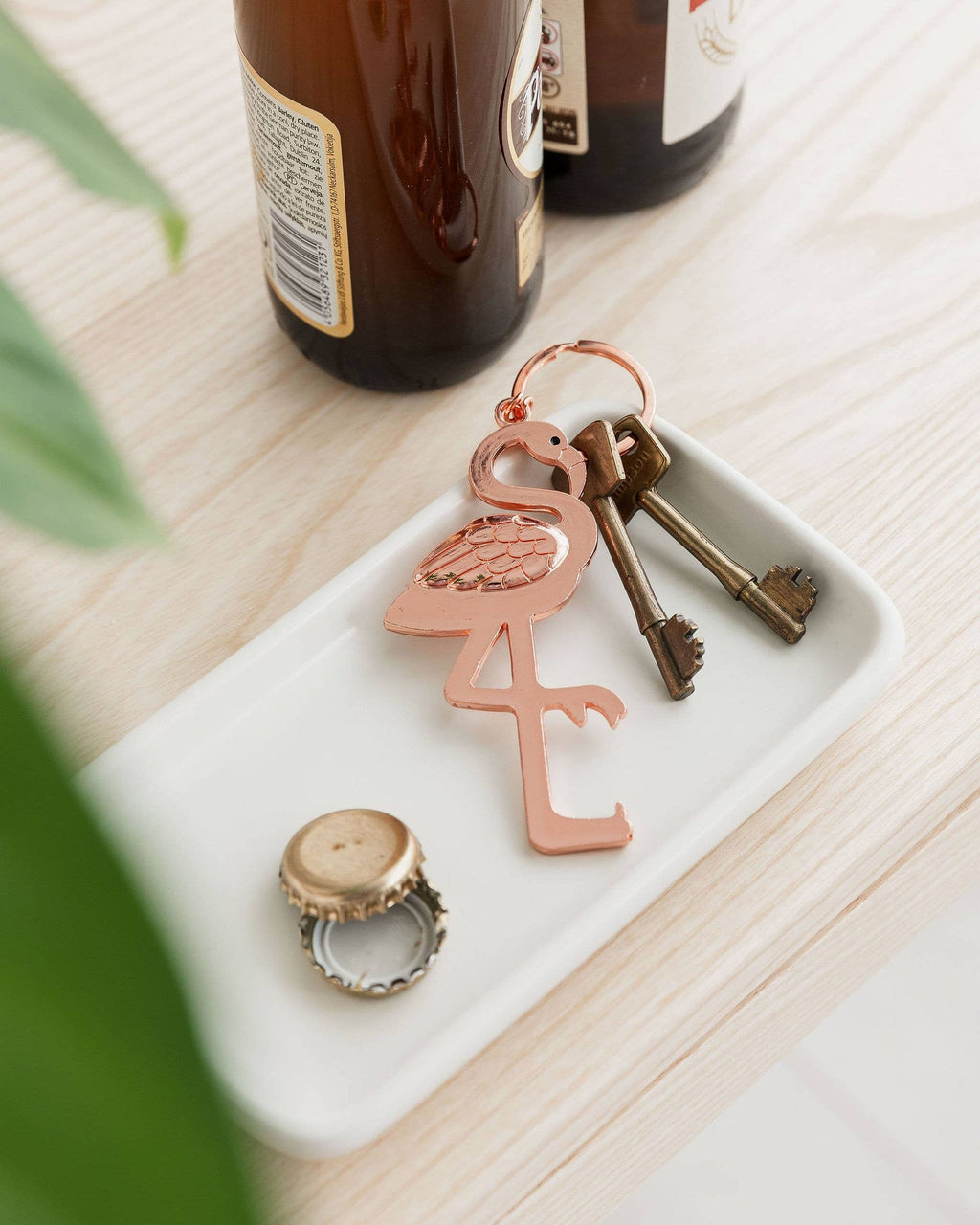 Porte-clés décapsuleur Flamant rose | Design e regali originali