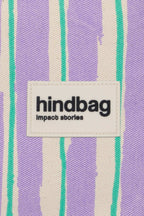 Sac cabas Claude Rayures Vert et Parme