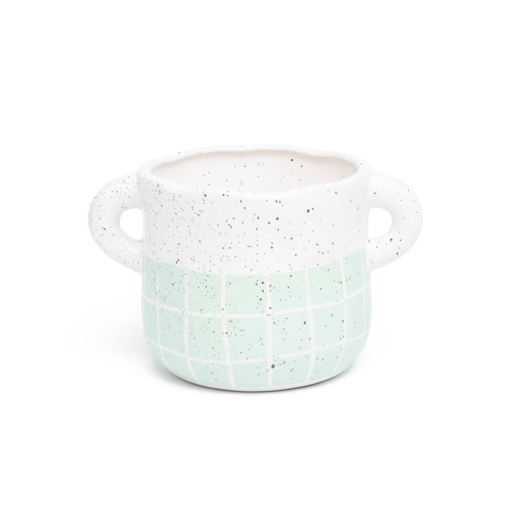 Vase Vert Fait Main Peint à la Main Helio Ferretti Vue 1