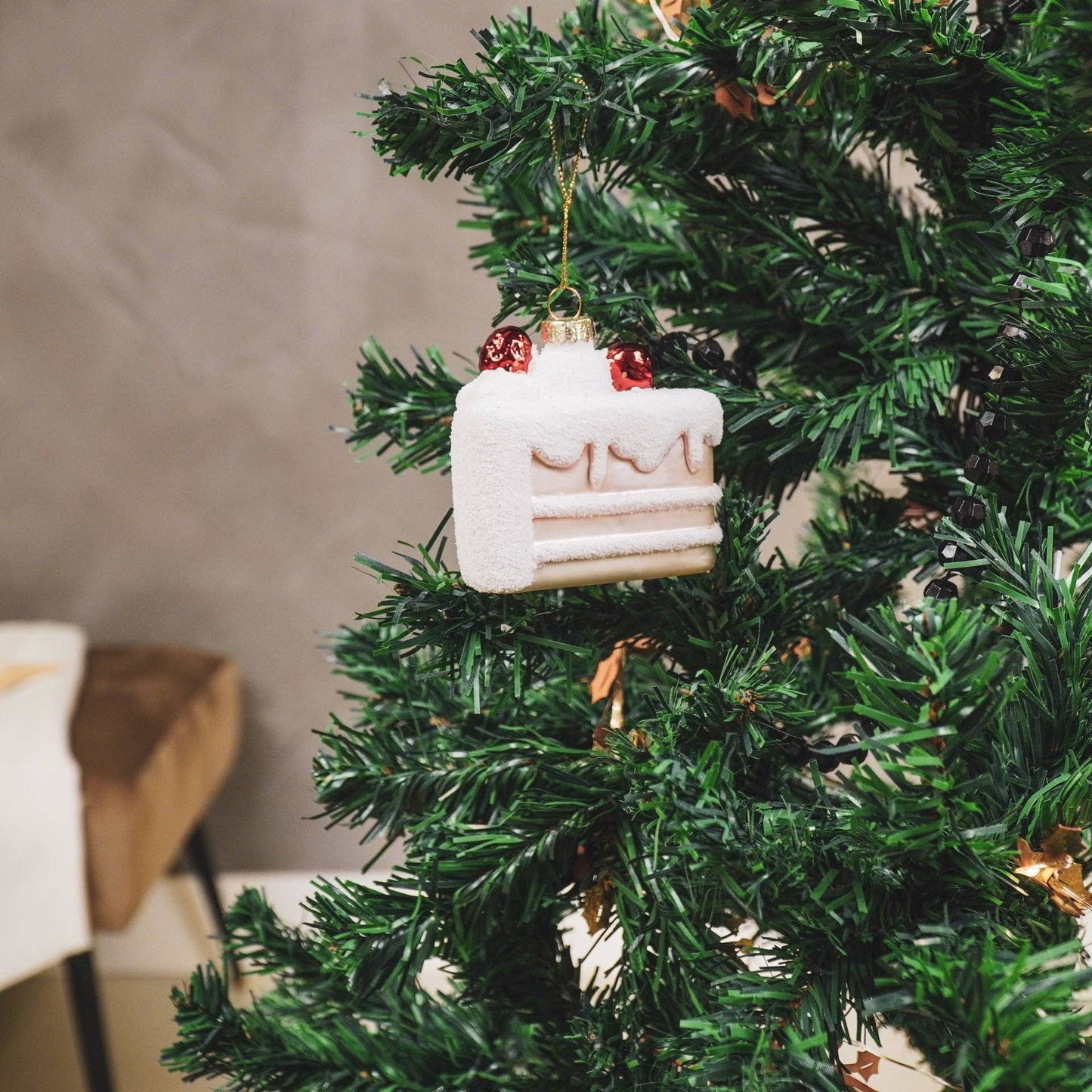 Boule de Noël Part de Gâteau